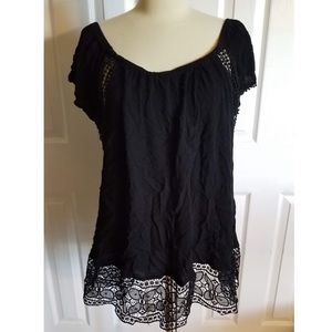 Torrid Black off the shoulder Bathing Suit cover